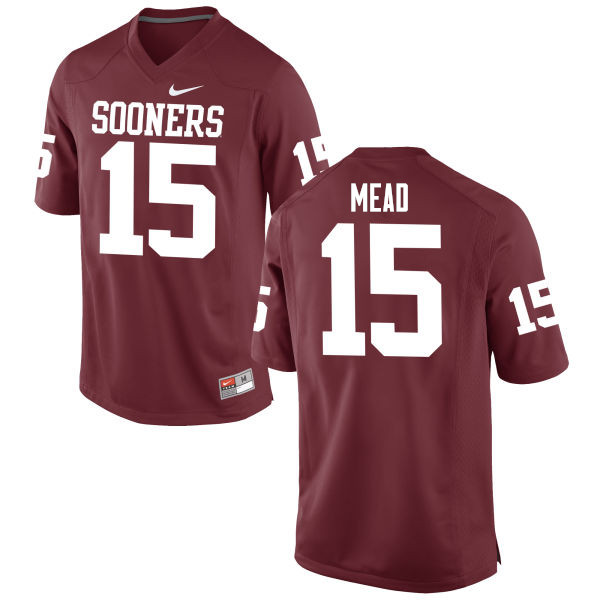 Men Oklahoma Sooners #15 Jeffery Mead College Football Jerseys Game-Crimson
